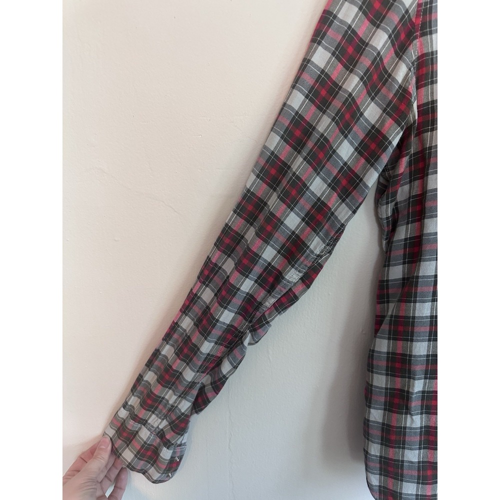 Levi's Men's Long Sleeve Western Cut Pearl Snap Plaid Shirt Lightweight LARGE - Picture 7 of 16